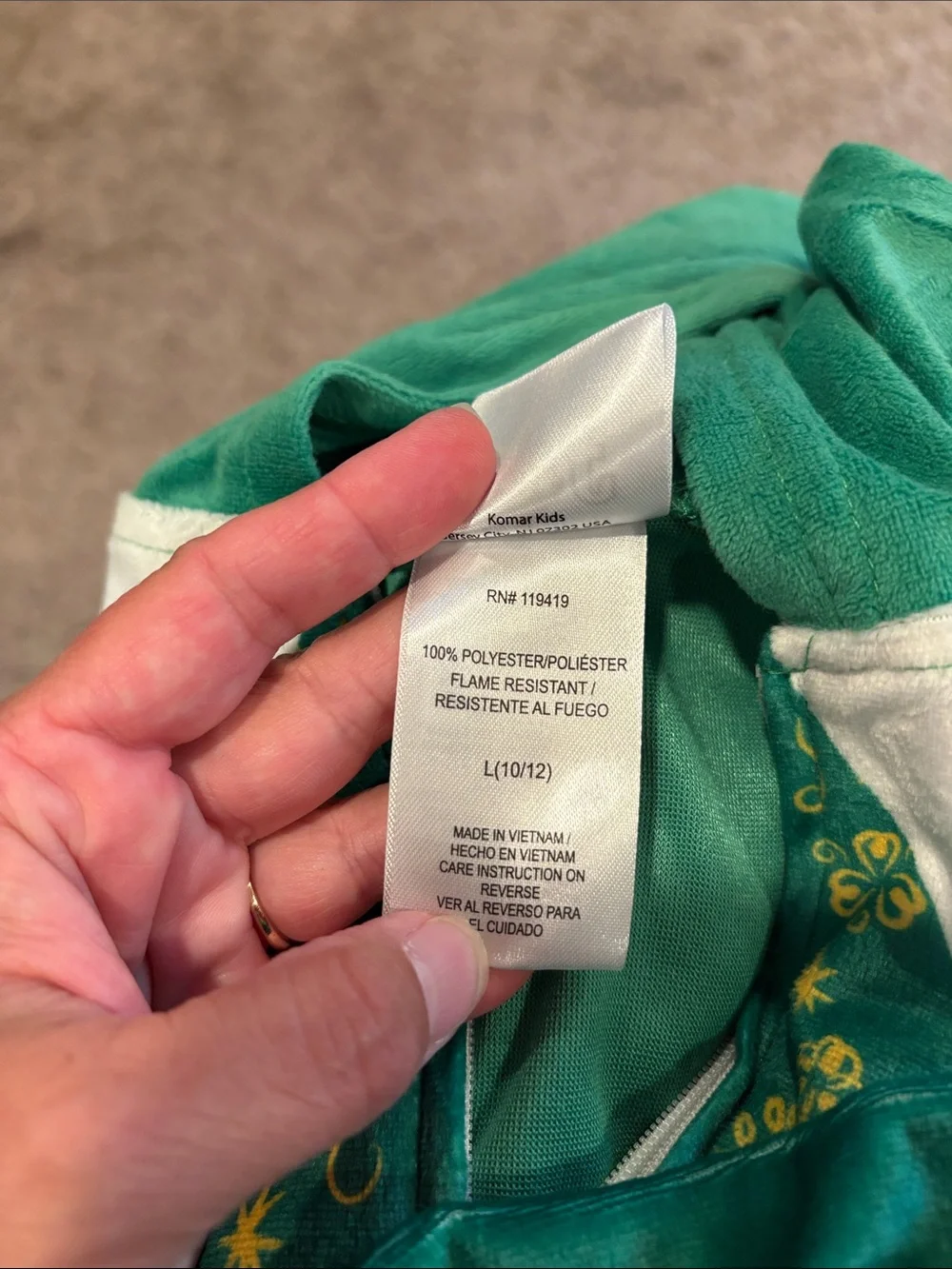 ELF Green & Yellow Hooded Elf Onesie pjs